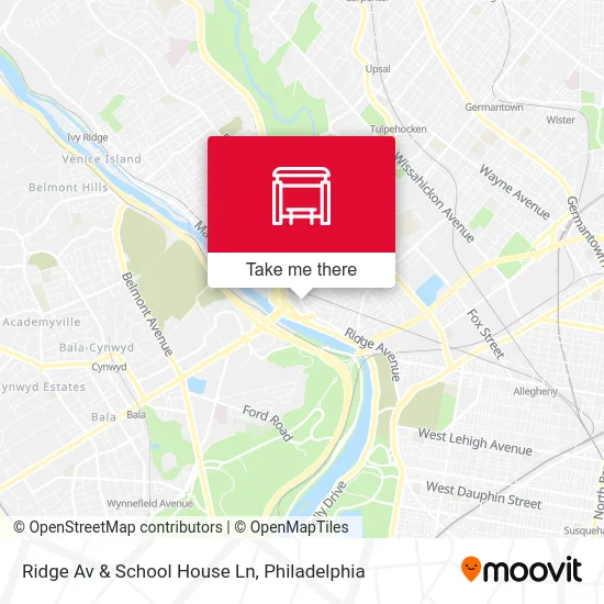 Ridge Av & School House Ln map