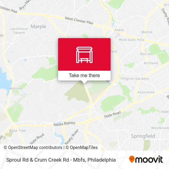 Sproul Rd & Crum Creek Rd - Mbfs map