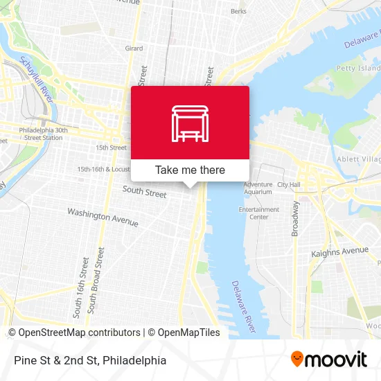 Pine St & 2nd St map