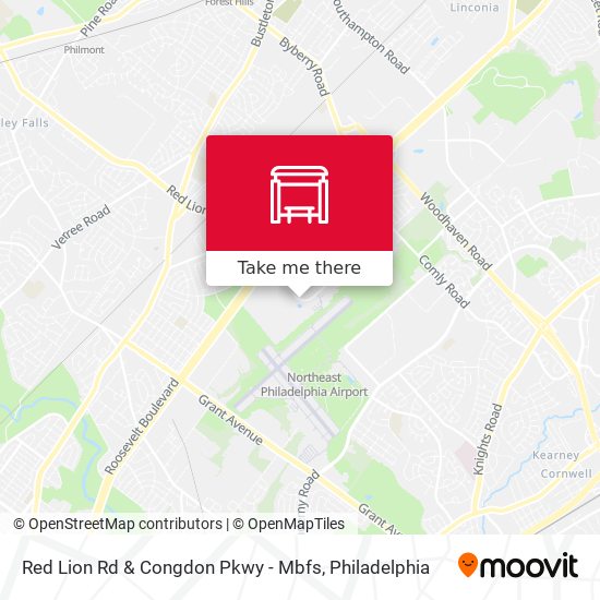 Red Lion Rd & Congdon Pkwy - Mbfs map