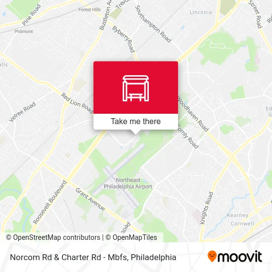 Norcom Rd & Charter Rd - Mbfs map