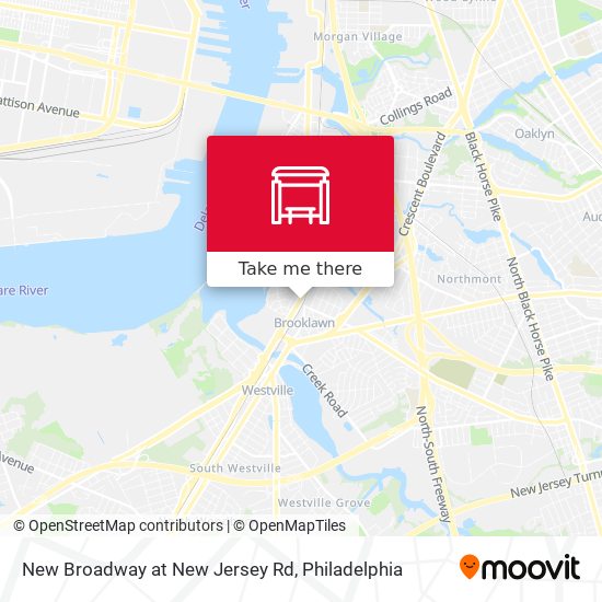 New Broadway at New Jersey Rd map