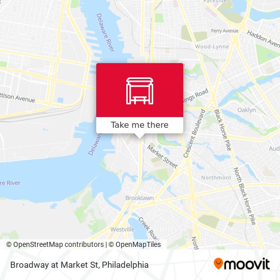 Broadway at Market St map