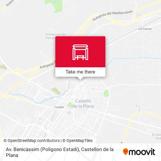 mapa Av. Benicàssim (Poligono Estadi)