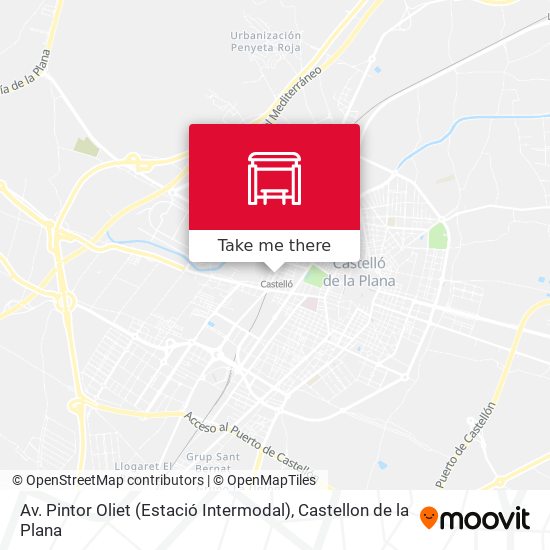 mapa Av. Pintor Oliet (Estació Intermodal)