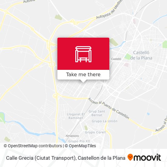 mapa Calle Grecia (Ciutat Transport)