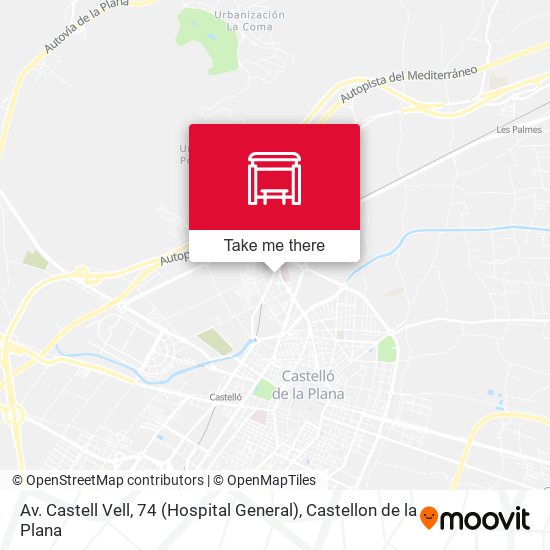 mapa Av. Castell Vell, 74 (Hospital General)