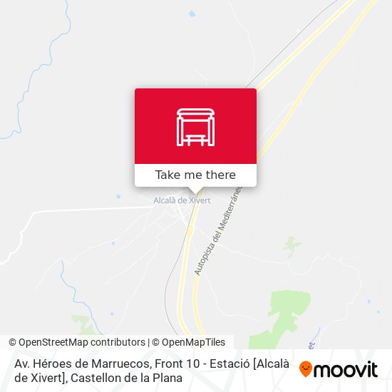 mapa Av. Héroes de Marruecos, Front 10 - Estació [Alcalà de Xivert]