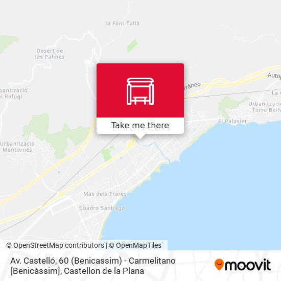 mapa Av. Castelló, 60 (Benicassim) - Carmelitano [Benicàssim]