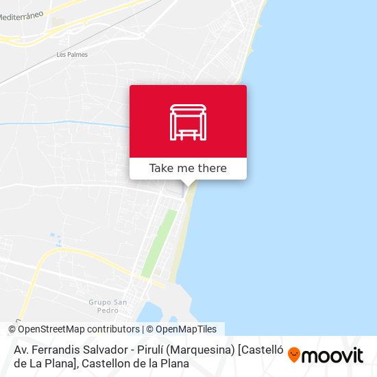 mapa Av. Ferrandis Salvador - Pirulí (Marquesina) [Castelló de La Plana]