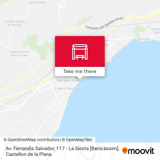 mapa Av. Ferrandis Salvador, 117 - La Siesta [Benicàssim]