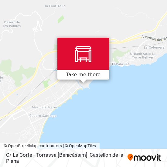 mapa C/ La Corte - Torrassa [Benicàssim]