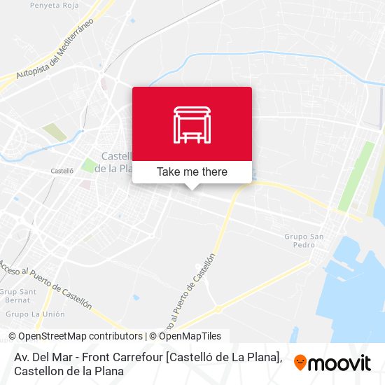 mapa Av. Del Mar - Front Carrefour [Castelló de La Plana]