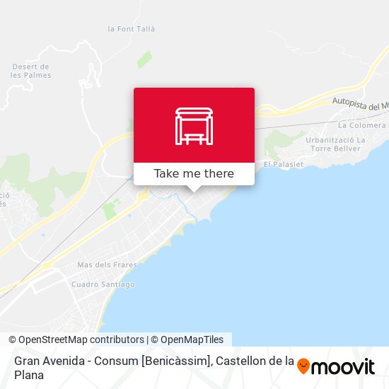 mapa Gran Avenida - Consum [Benicàssim]