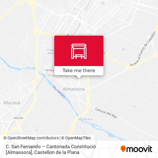 mapa C. San Fernando – Cantonada Constitució [Almassora]