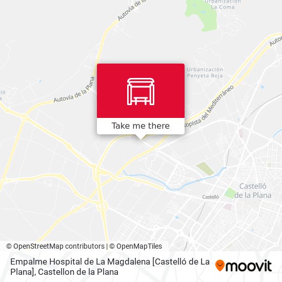 mapa Empalme Hospital de La Magdalena [Castelló de La Plana]