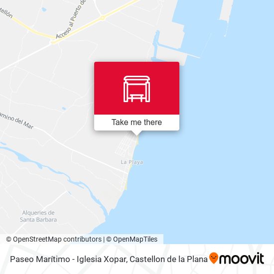 mapa Paseo Marítimo - Iglesia Xopar