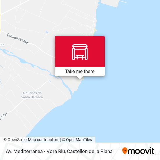 mapa Av. Mediterránea - Vora Riu