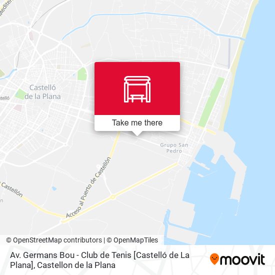 mapa Av. Germans Bou - Club de Tenis [Castelló de La Plana]