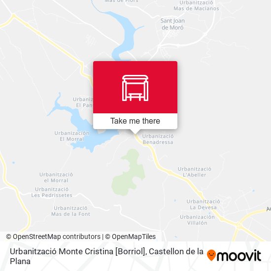 mapa Urbanització Monte Cristina [Borriol]