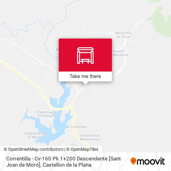 mapa Correntilla - Cv-160 Pk 1+200 Descendente [Sant Joan de Moró]