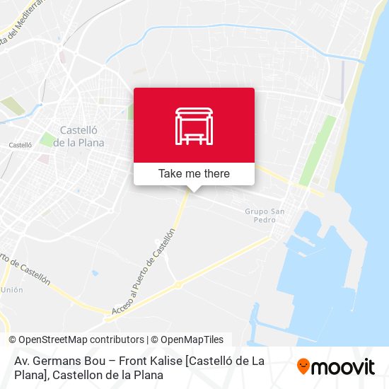 mapa Av. Germans Bou – Front Kalise [Castelló de La Plana]