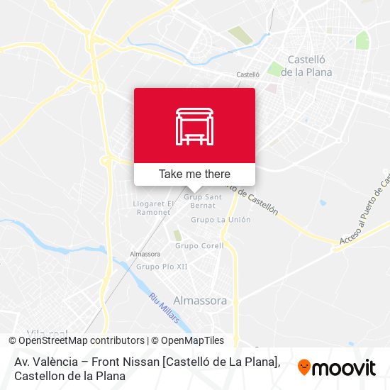 mapa Av. València – Front Nissan [Castelló de La Plana]