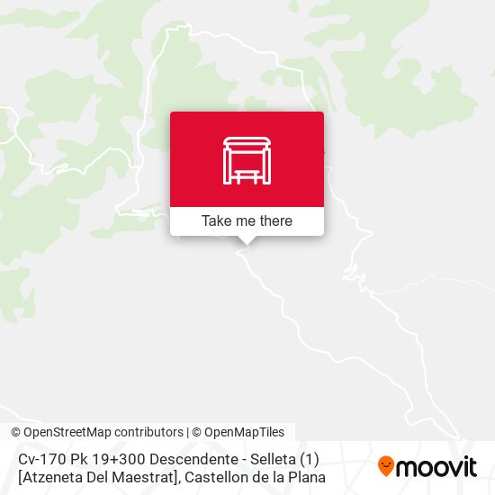 mapa Cv-170 Pk 19+300 Descendente - Selleta (1) [Atzeneta Del Maestrat]