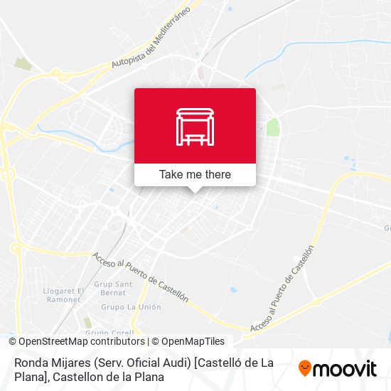 mapa Ronda Mijares (Serv. Oficial Audi) [Castelló de La Plana]