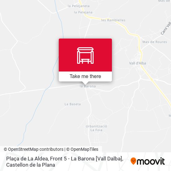 mapa Plaça de La Aldea, Front 5 - La Barona [Vall Dalba]