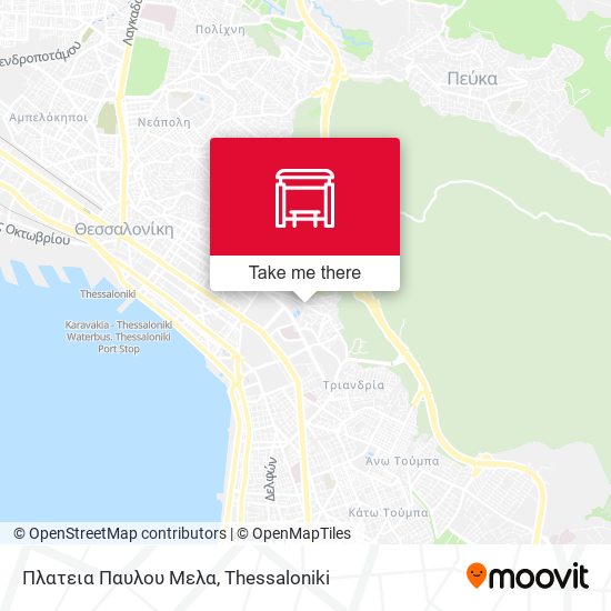 Πλατεια Παυλου Μελα map