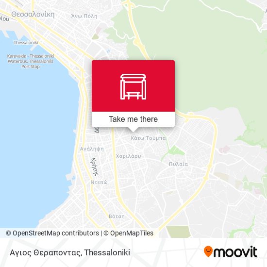 Αγιος Θεραποντας map