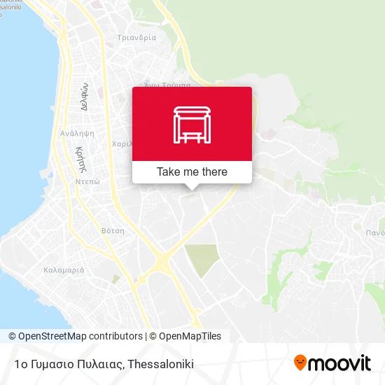 1o Γυμασιο Πυλαιας map