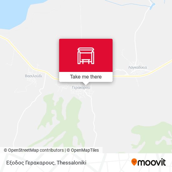Εξοδος Γερακαρους map