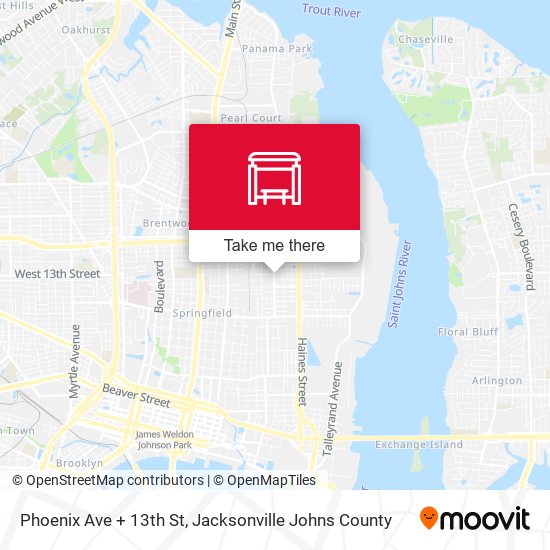 Phoenix Ave + 13th St map