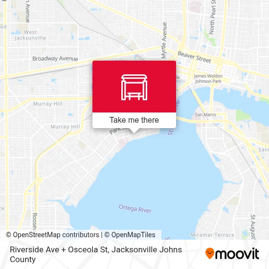 Riverside Ave + Osceola St map