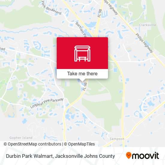 Durbin Park Walmart map