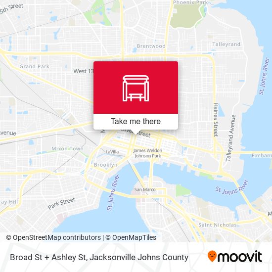 Broad St + Ashley St map