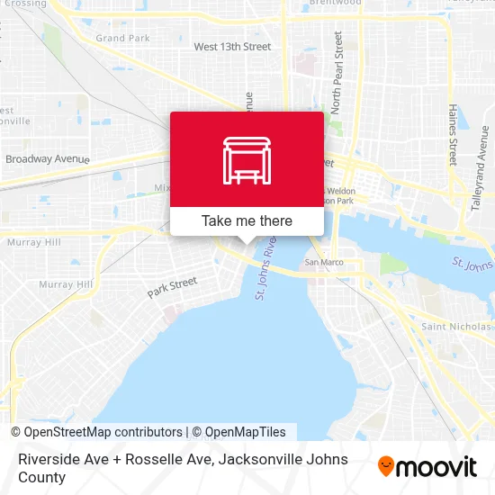 Riverside Ave + Rosselle Ave map