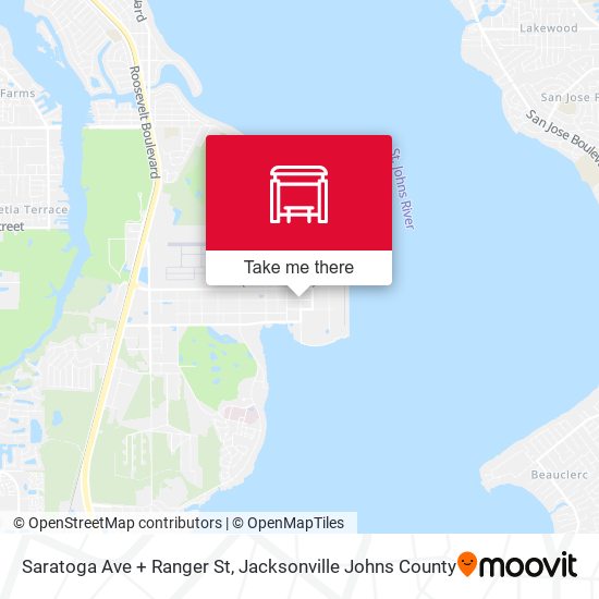 Saratoga Ave + Ranger St map