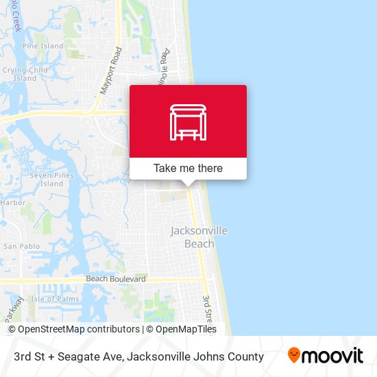 3rd St + Seagate Ave map