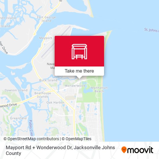 Mayport Rd + Wonderwood Dr map
