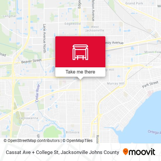 Cassat Ave + College St map