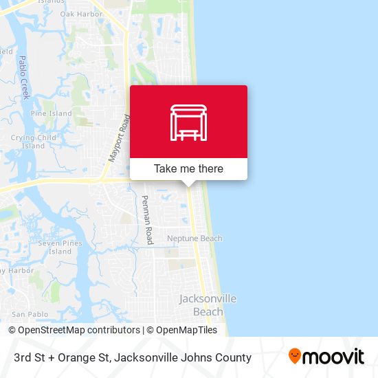 3rd St + Orange St map