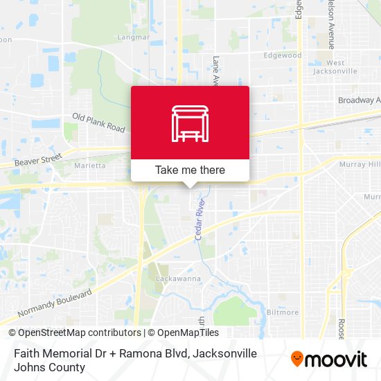 Faith Memorial Dr + Ramona Blvd map