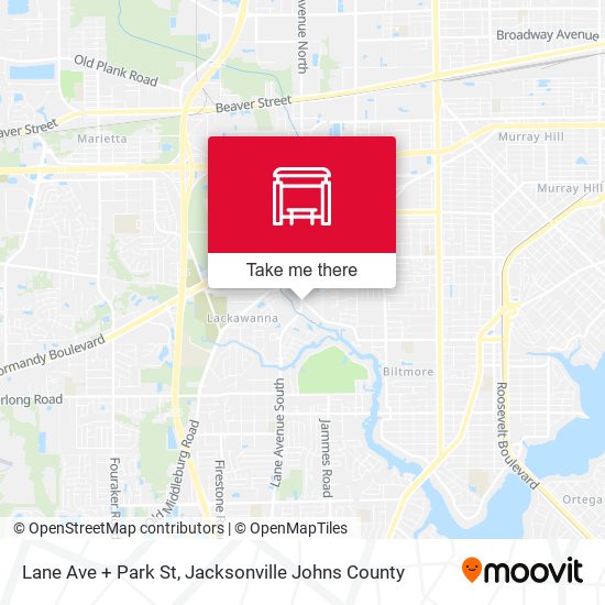Lane Ave + Park St map