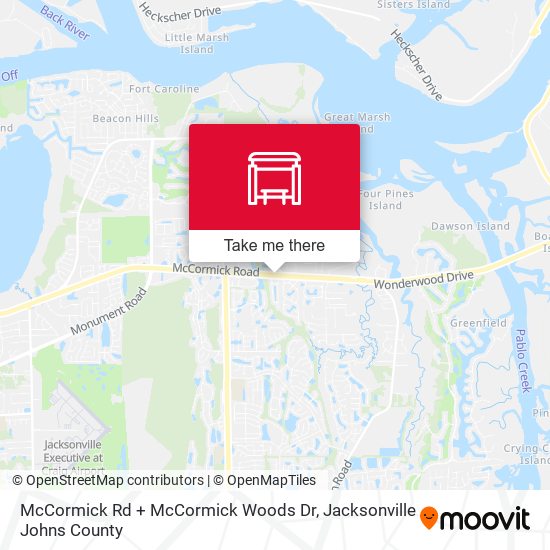 McCormick Rd + McCormick Woods Dr map