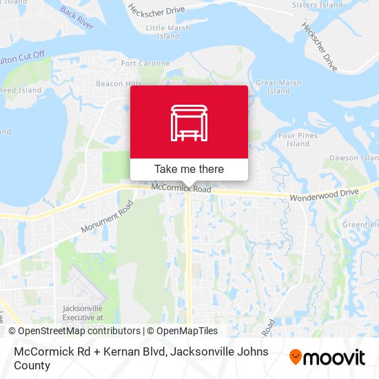 McCormick Rd + Kernan Blvd map