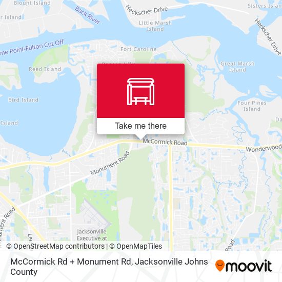 McCormick Rd + Monument Rd map
