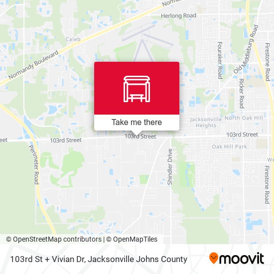 103rd St + Vivian Dr map